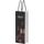 Bolsa para botella de vino de papel integra 170 g/m2 hecha a mano con asas de cordón en PP, 12 x 9 x 37 cm