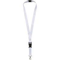 Balta lanyard en sublimación de PET reciclado con hebilla desmontable y cierre de seguridad