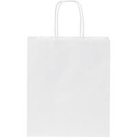 Bolsa de papel kraft 80 g/m2 con asas retorcidas, 18 x 8 x 21 cm