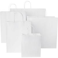 Bolsa de papel kraft 90-100 g/m2 con asas retorcidas, 49.5 x 14 x 44 cm