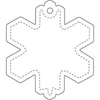 Colgante de TPU reflectante en forma de copo de nieve H-10 "RFX™"
