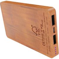 Batería externa inalámbrica de madera de 5000 mAh luminosa "SCX.design P37"