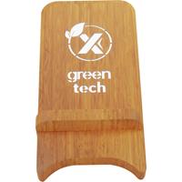 Soporte para teléfono con cargador inalámbrico de madera de 10W con logotipo retroiluminado "SCX.design W26"