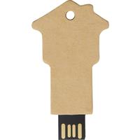 Memoria USB 2.0 de papel reciclado en forma de casa