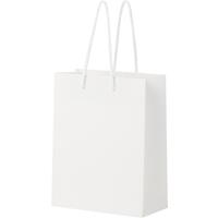 Bolsa de papel integra 170 g/m2 hecha a mano con asas de cordón en PP, 18 x 9 x 23 cm