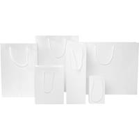 Bolsa de papel integra 170 g/m2 hecha a mano con asas de cordón en PP, 31 x 12 x 41 cm