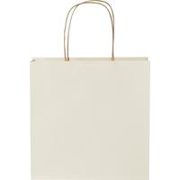 Bolsa de papel de residuos agrícolas 150 g/m2 con asas de papel retorcido, 24 x 9 x 24 cm