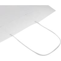 Bolsa de papel kraft 120 g/m2 con asas de papel retorcido, 24 x 9 x 24 cm