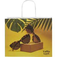 Bolsa de papel kraft 120 g/m2 con asas de papel retorcido, 31 x 12 x 25 cm