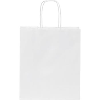 Bolsa de papel kraft 80 g/m2 con asas retorcidas, 18 x 8 x 21 cm