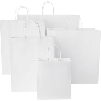 Bolsa de papel kraft 90-100 g/m2 con asas retorcidas, 49.5 x 14 x 44 cm