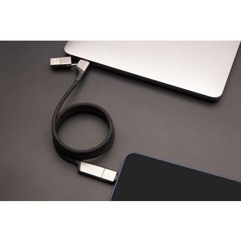 Cable de carga magnética ultrarrápida de 100 W 4 en 1 de rPET "SCX.design C52"