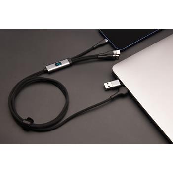 Cable de carga ultrarrápida de 100 W 5 en 1 de rPET "SCX.design C53"