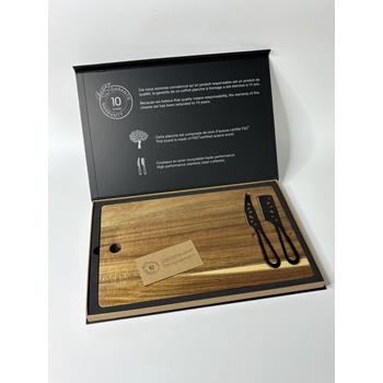 Set de tabla de cortar y cuchillos para queso "SCX.design K06"