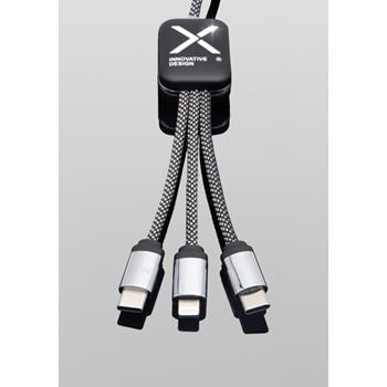 Cable de carga tipo C de 60 W con doble logotipo retroiluminado "SCX.design C33"