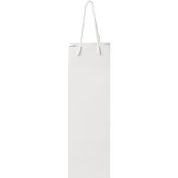 Bolsa para botella de vino de papel integra 170 g/m2 hecha a mano con asas de cordón en PP, 12 x 9 x 37 cm