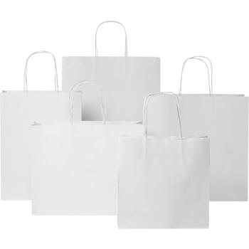 Bolsa de papel kraft 120 g/m2 con asas de papel retorcido, 24 x 9 x 32 cm